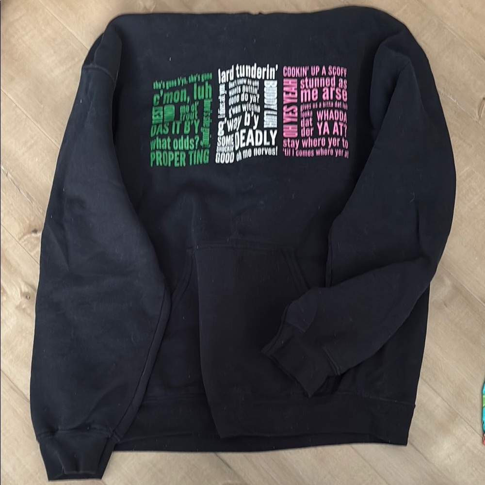 Newfoundland Sayings Black Heavy Blend Hoodie Sweatshirt